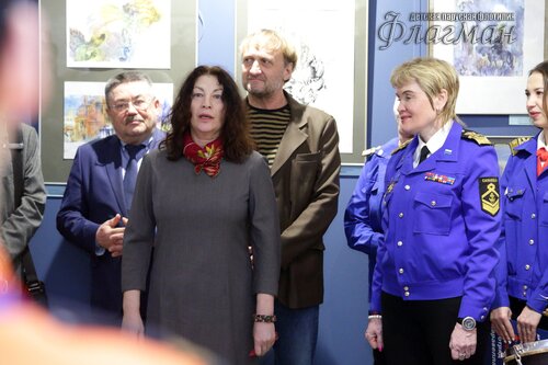 Открытие выставки работ  художника-иллюстратора Евгении Ивановны Стерлиговой YE1A0633